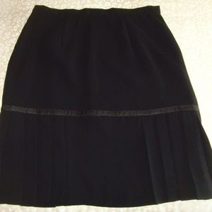 Black Pleated Bottom Skirt